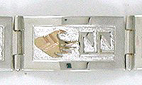 Sterling silver Navajo link bracelet