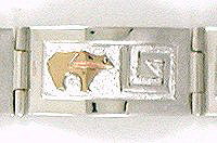 Sterling silver Navajo link bracelet