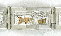 Sterling silver Navajo link bracelet