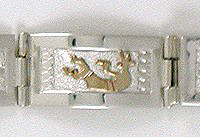 Sterling silver Navajo link bracelet