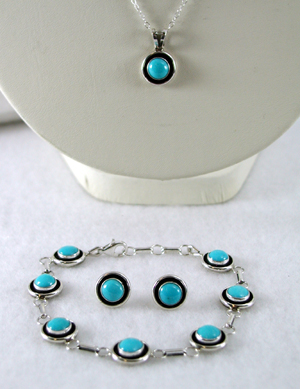 Hand made Native American Indian Jewelry; Navajo Sterling Silver and Turquoise  bracelet