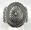 Hand made Native American Indian Jewelry; Navajo Sterling Silver feather bracelet
