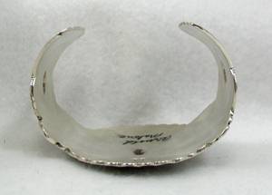 Hand made Native American Indian Jewelry; Navajo Sterling Silver Navajo bracelet