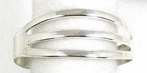 Hand made Native American Indian Jewelry; Navajo Sterling Silver sandcast bracelet
