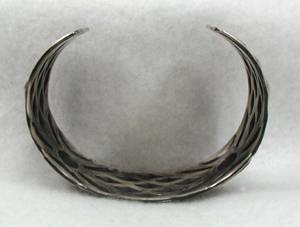 Hand made Native American Indian Jewelry; Navajo Sterling Silver Navajo bracelet