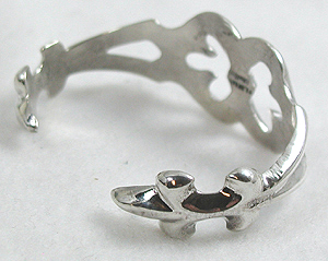 Hand made Native American Indian Jewelry; Navajo Sterling Silver sandcast bracelet