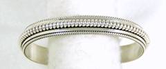 Hand made Native American Indian Jewelry; Navajo Sterling Silver feather bracelet