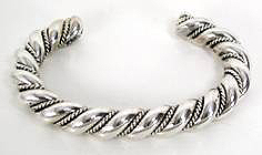 Navajo Sterling Silver Twist Bracelet 