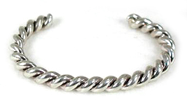 Navajo Sterling Silver Twist Bracelet 