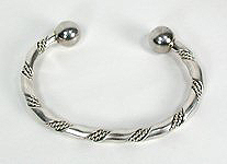 Navajo Sterling Silver Twist Bracelet 