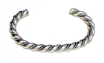 Sterling Silver Navajo Flat Twist Bracelet