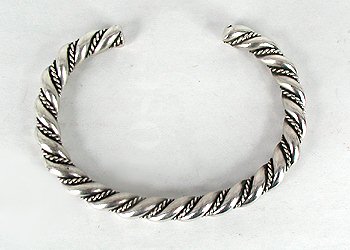 Sterling Silver Navajo  Twist Bracelet