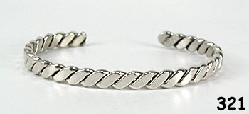 Sterling Silver Navajo Flat Twist Bracelet