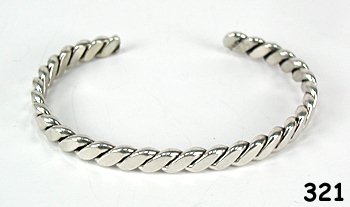 Sterling Silver Navajo Flat Twist Bracelet