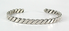 Navajo Sterling Silver Twist Bracelet 