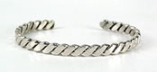 Navajo Sterling Silver Twist Bracelet 
