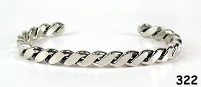Sterling Silver Navajo Flat Twist Bracelet