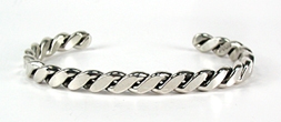 Navajo Sterling Silver Twist Bracelet 