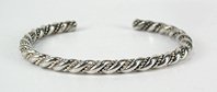 Navajo Sterling Silver Twist Bracelet 