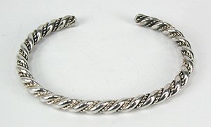 Sterling Silver Navajo  Twist Bracelet