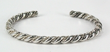 Navajo Sterling Silver Twist Bracelet 