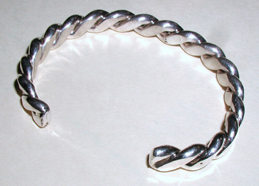 Navajo Sterling Silver Twist Bracelet 