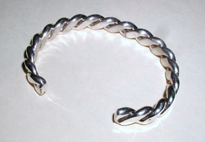 Sterling Silver Navajo Flat Twist Bracelet