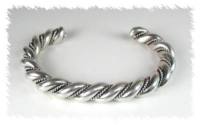Sterling Silver Navajo Flat Twist Bracelet