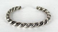 Navajo Sterling Silver Twist Bracelet 