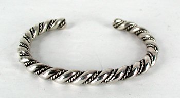 Sterling Silver Navajo  Twist Bracelet