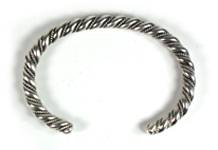 Navajo Sterling Silver Twist Bracelet 