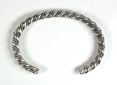 Sterling Silver Navajo  Twist Bracelet