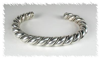 Sterling Silver Navajo Flat Twist Bracelet