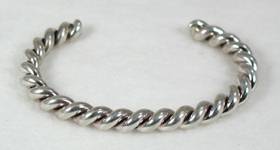 Navajo Sterling Silver Twist Bracelet 