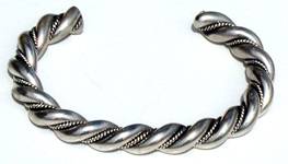 Navajo Sterling Silver Twist Bracelet 