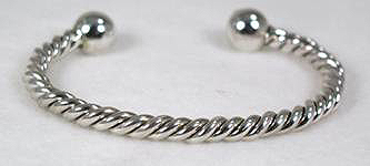Navajo Sterling Silver Twist Bracelet 