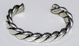 Navajo Sterling Silver Twist Bracelet 