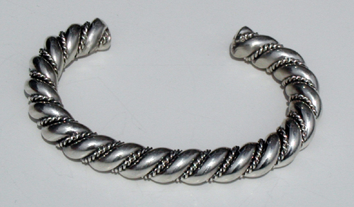 Sterling Silver Navajo Flat Twist Bracelet