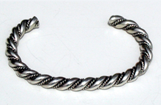 Navajo Sterling Silver Twist Bracelet 