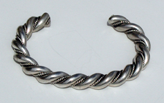 Navajo Sterling Silver Twist Bracelet 