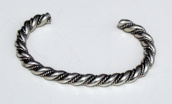 Navajo Sterling Silver Twist Bracelet 