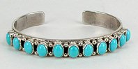 Navajo turquoise and coral  bracelet