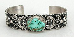 Hand made Native American Indian Jewelry; Navajo Sterling Silver bracelet