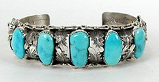 Hand made Native American Indian Jewelry; Navajo Sterling Silver bracelet