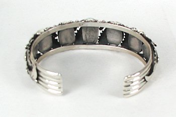Authentic Native American Navajo Sterling Silver turquoise bracelet by Navajo Peterson Johnson