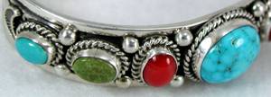 Hand made Native American Indian Jewelry; Navajo Sterling Silver horse bracelet