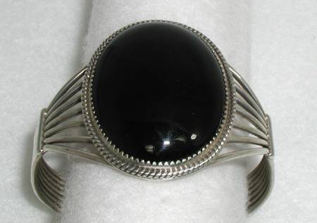 Hand made Native American Indian Jewelry; Navajo Sterling Silver horse bracelet