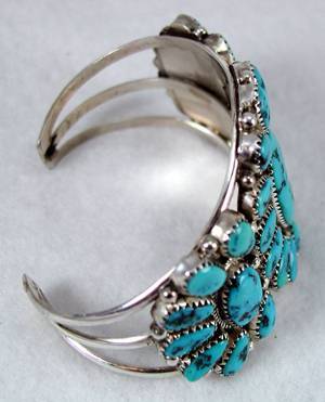 Hand made Native American Indian Jewelry; Navajo Sterling Silver horse bracelet