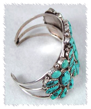 Hand made Native American Indian Jewelry; Navajo Sterling Silver horse bracelet