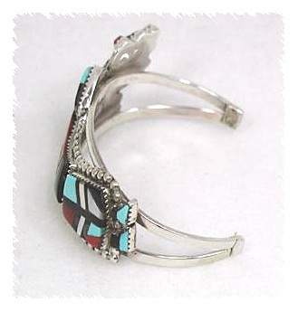 Hand made Native American Indian Jewelry; Navajo Sterling Silver and Turquoise  bracelet